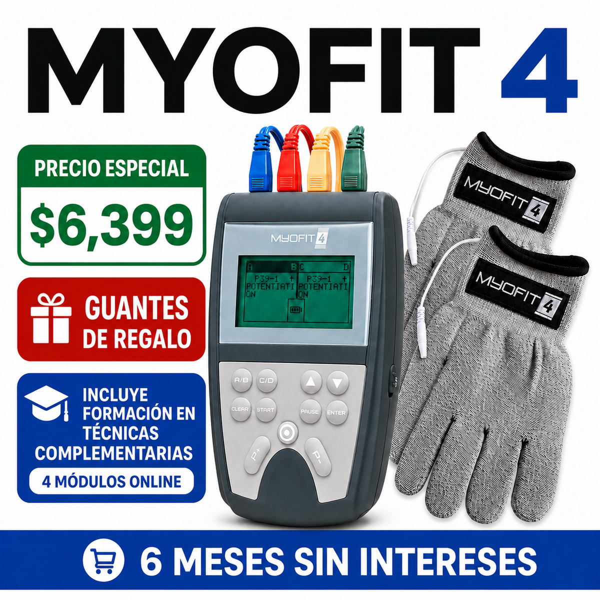 Myofit Myofit 4 / Electroestimulador Muscular de 4 Canales – Myofit mx